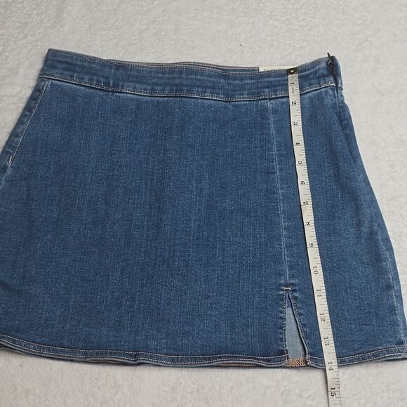 320 NWT AE Next Level High-Waisted Denim Skort Size 4 - Picture 9 of 11